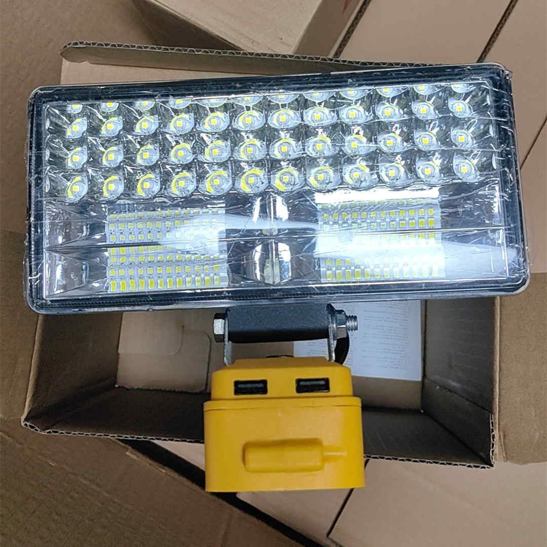 8inch LED Flood Work Light Tool Torch Lamp Fits DeWalt Battery