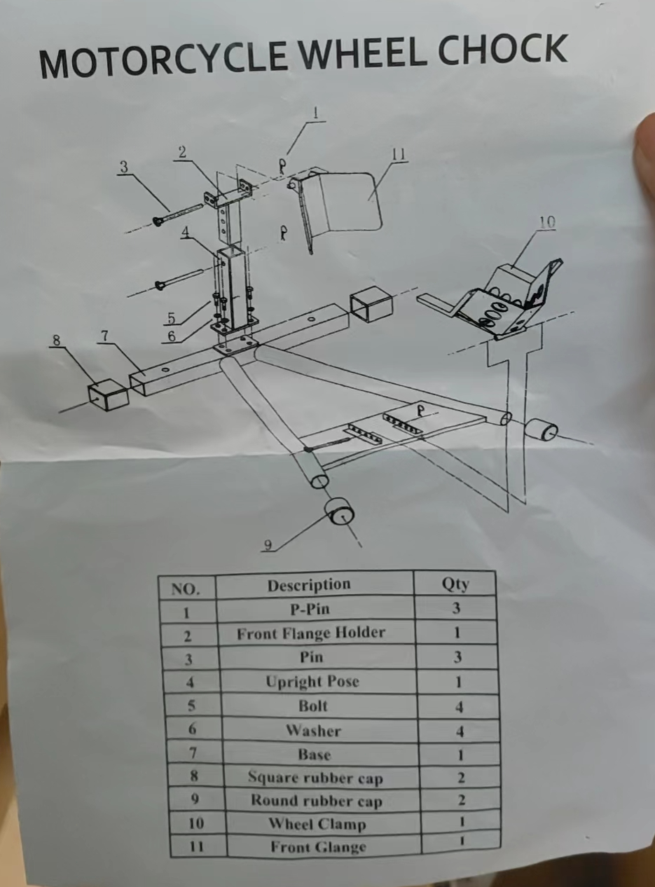 Motorcycle Front Wheel Chock Stand - salelink.co.nz