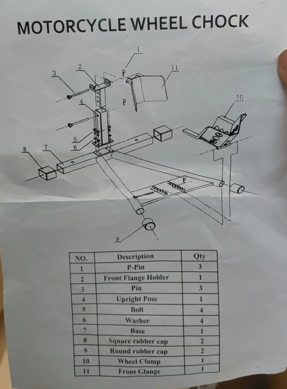 Motorcycle Front Wheel Chock Stand