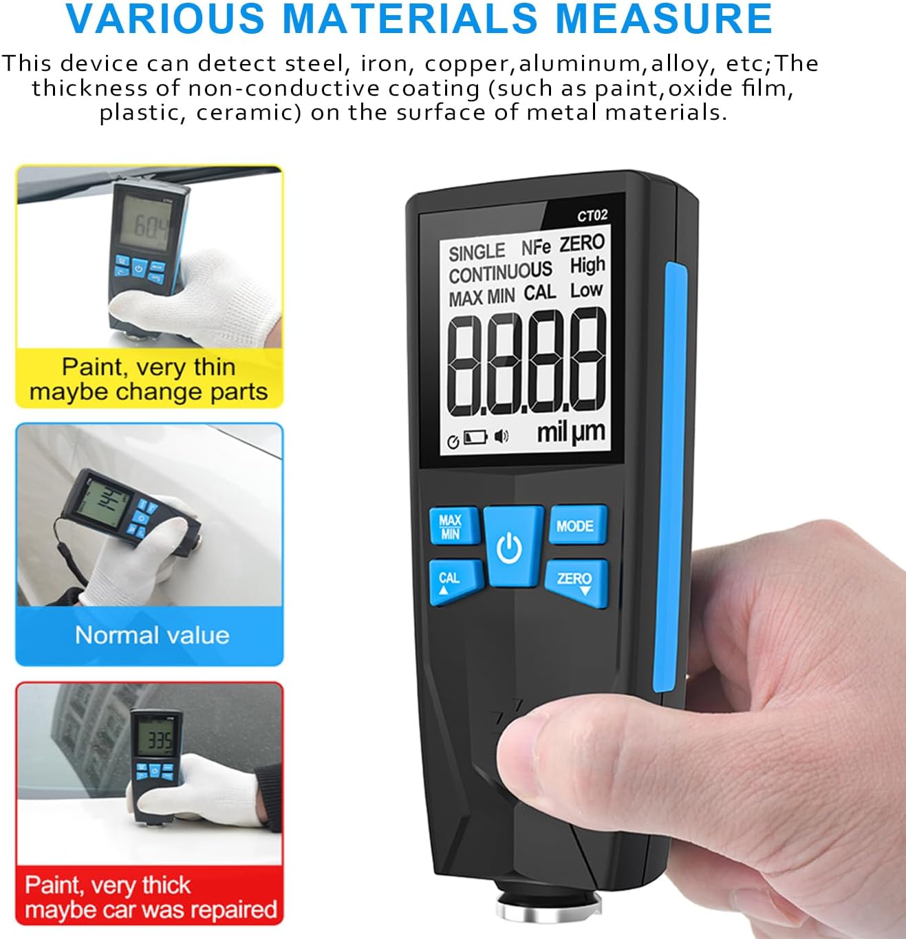Automotive Coating Thickness Gauge Tester