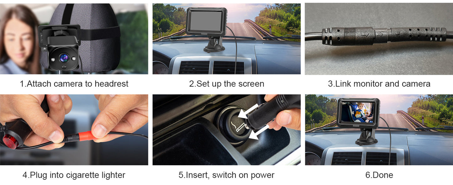 Baby Car Monitor Camera Backseat