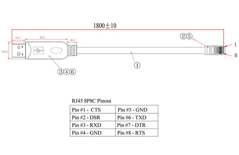 USB TO RJ45 Serial Console Cable Express Net Cable for Cisco Routers FTDI - salelink.co.nz