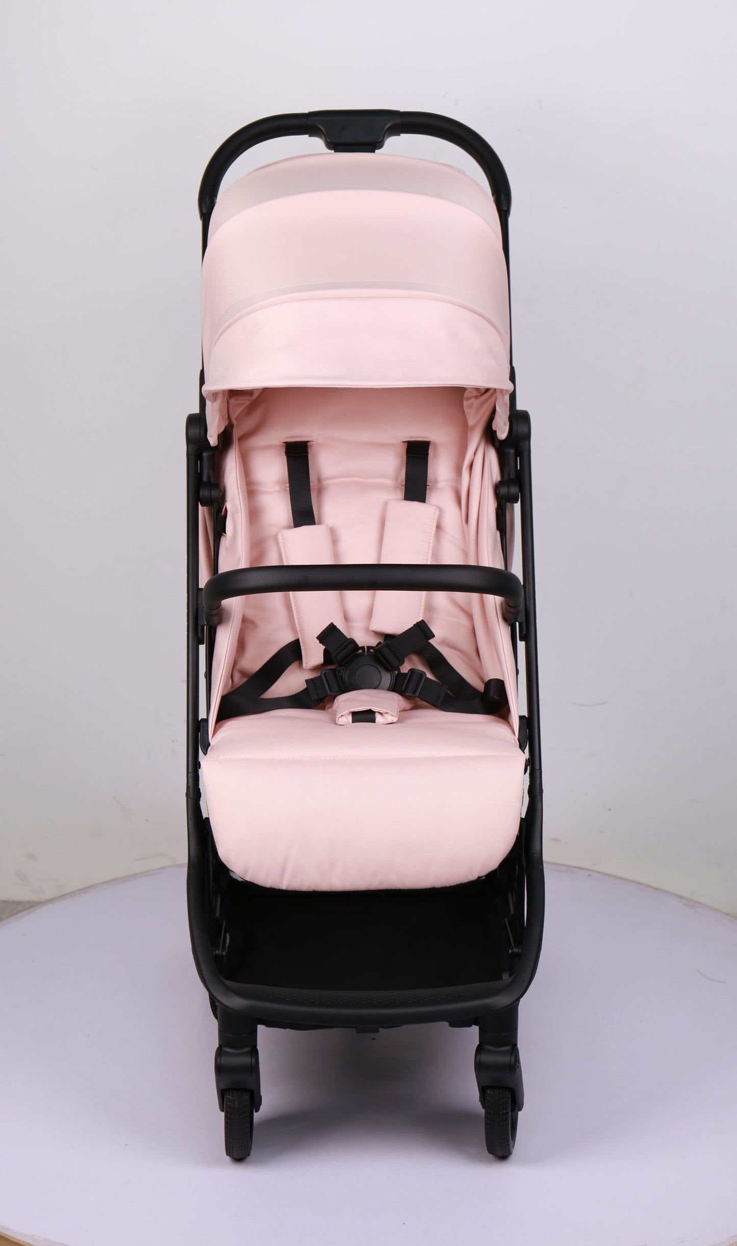 Baby Brightness AirGo Lightweight Compact Travel Pram and Portable ISOFIX Travel Booster Car Seat Pink