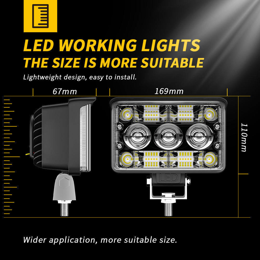 2pcs Work Lights LED Spot Lights with Protective Cover