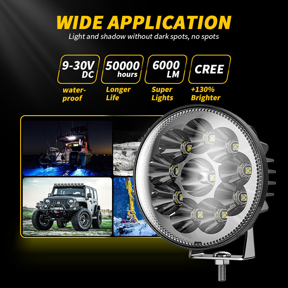 2PCS LED Work Light Bar Flood Spot Lights Driving Lamps