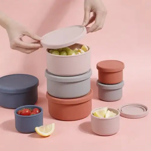 Haakaa Round Silicone Food Container Set of 2 - Babyonline