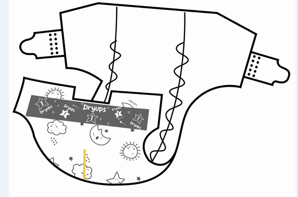 Dryups Premium Nappies Unisex Size 1 Newborn (2-5kg)