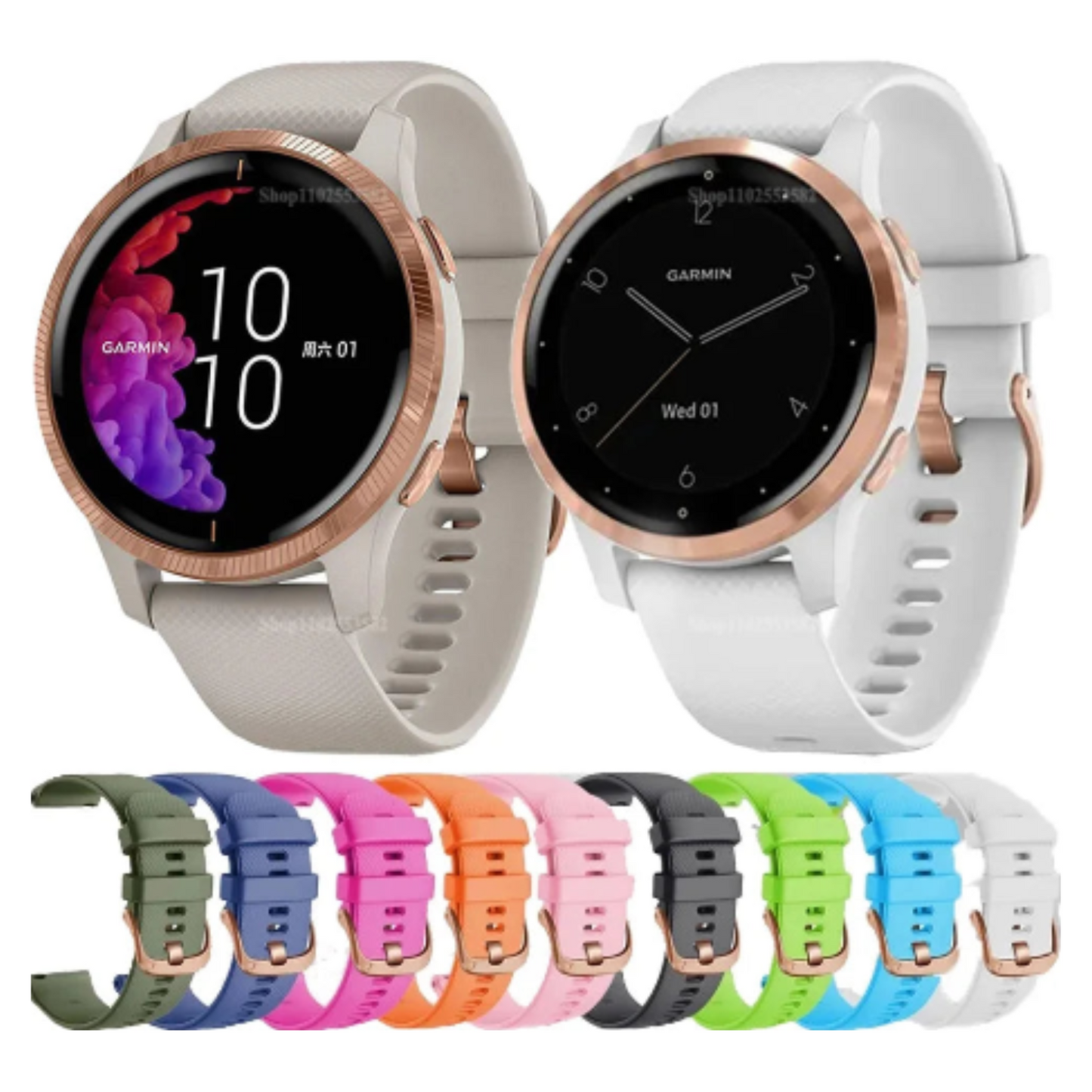 Silicone Replacement Strap for the Garmin Venu Sq 2 Series (available in 12 colours)