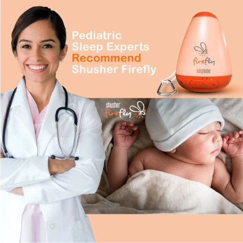 Baby Shusher Firefly - Rechargeable Baby Sleep Soother & Portable Sound Machine & Night Light