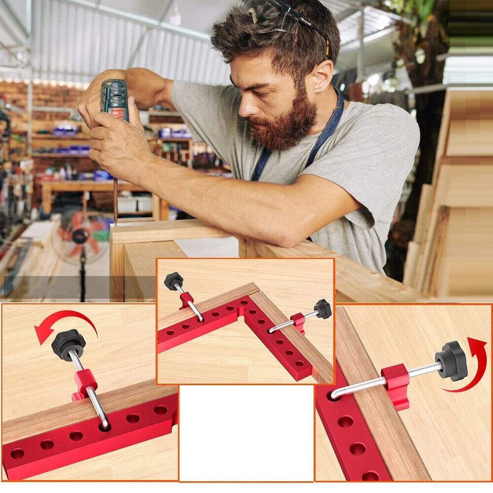 90 Degree Positioning Squares Right Angle Clamp Woodworking Carpenter Tool