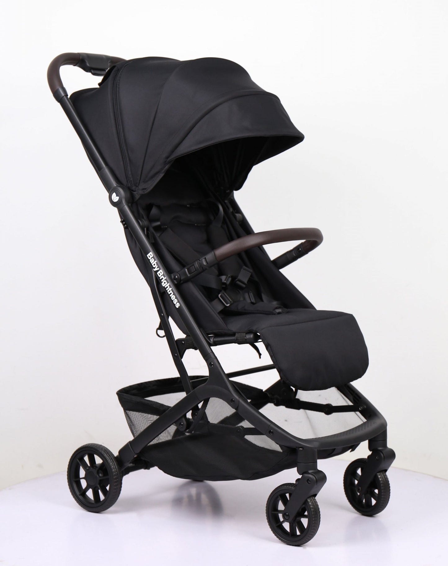 Baby Brightness AirGo Lightweight Compact Travel Pram and Portable ISOFIX Travel Booster Car Seat Black