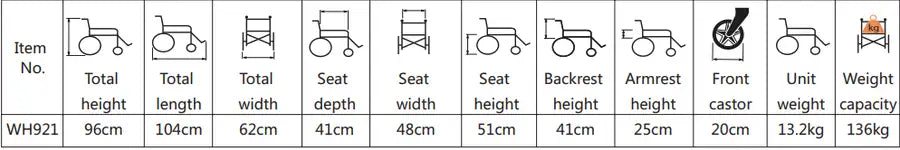 Transport Wheelchair - (WH921) - Babyonline