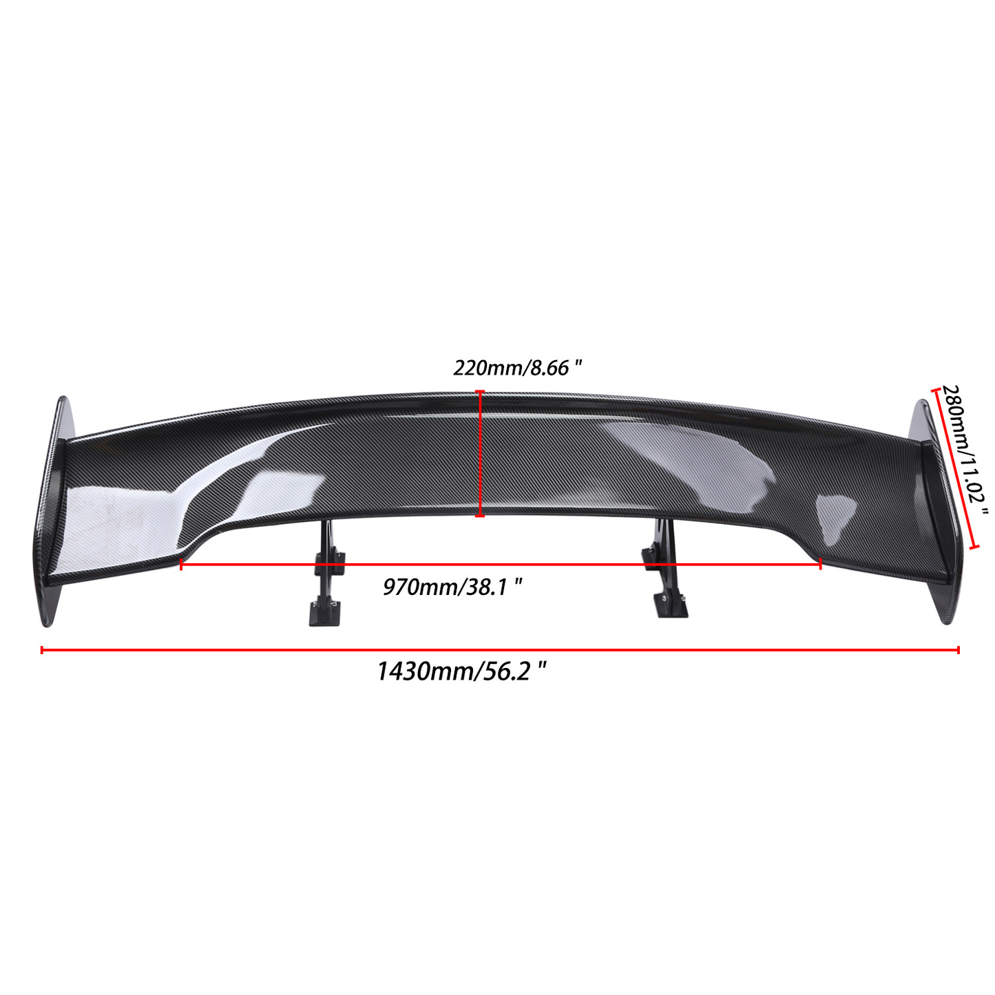 Universal Car Spoiler GT Wing Carbon Fiber