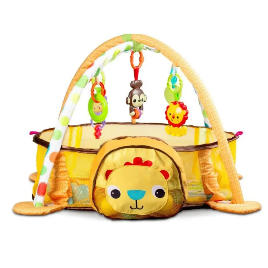 3-in-1 Baby Activity Gym Mat & Ball Pit LION - 88969 - Babyonline