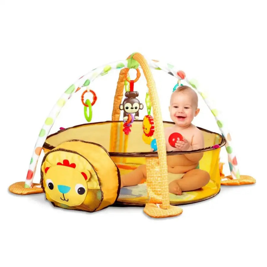 3-in-1 Baby Activity Gym Mat & Ball Pit LION - 88969 - Babyonline