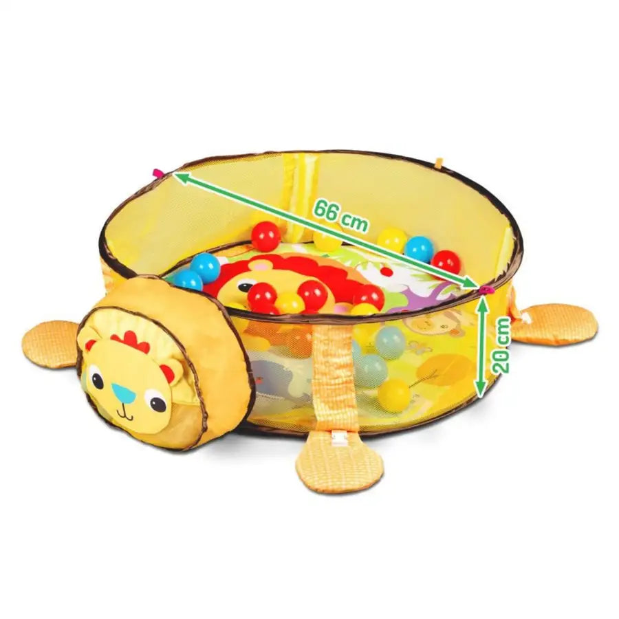 3-in-1 Baby Activity Gym Mat & Ball Pit LION - 88969 - Babyonline