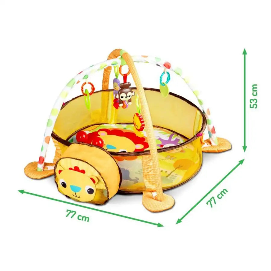 3-in-1 Baby Activity Gym Mat & Ball Pit LION - 88969 - Babyonline
