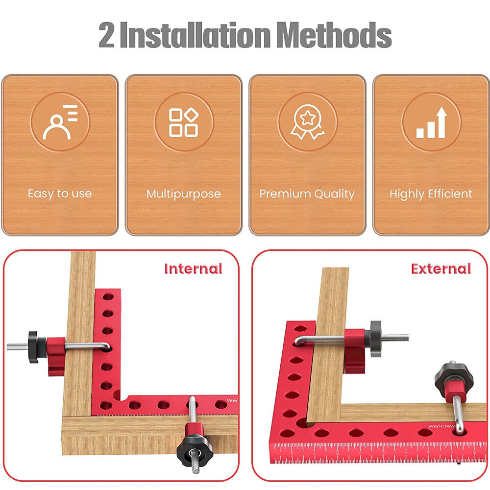 90 Degree Positioning Squares Right Angle Clamp Woodworking Carpenter Tool