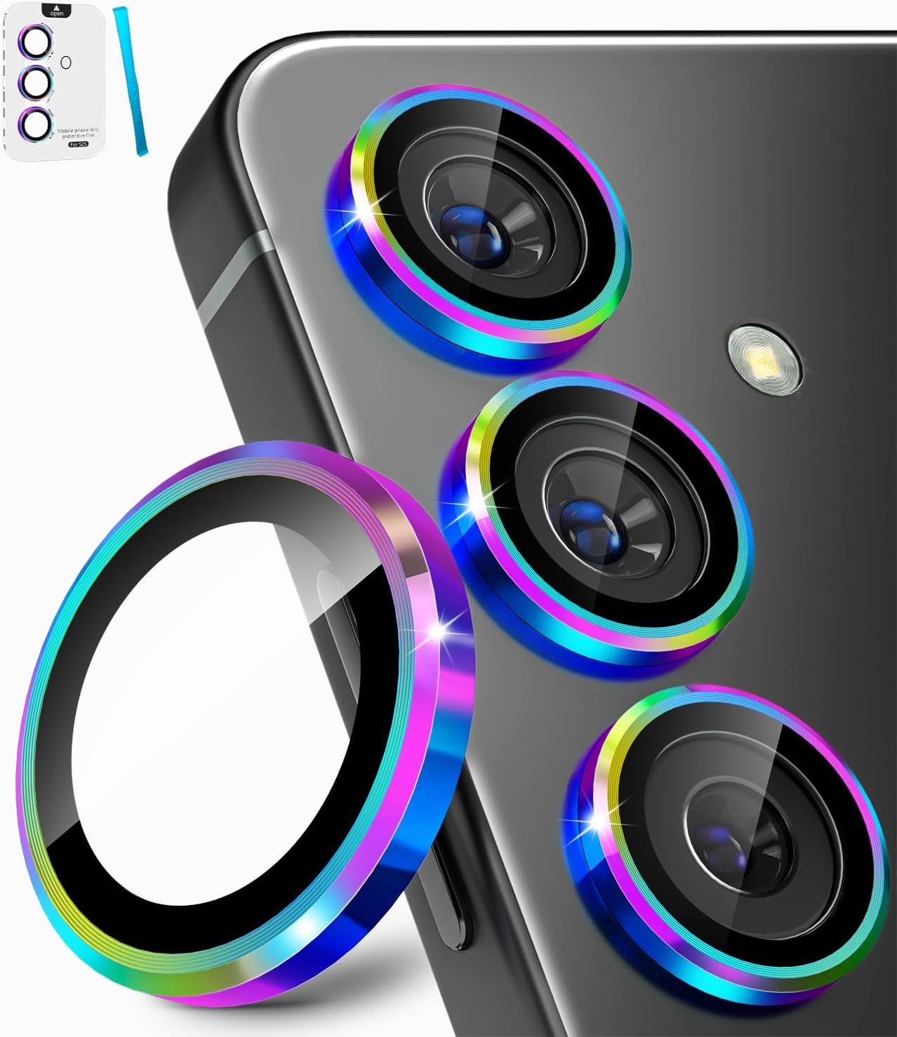 For Samsung Galaxy S25 Camera Lens Tempered Glass Protector