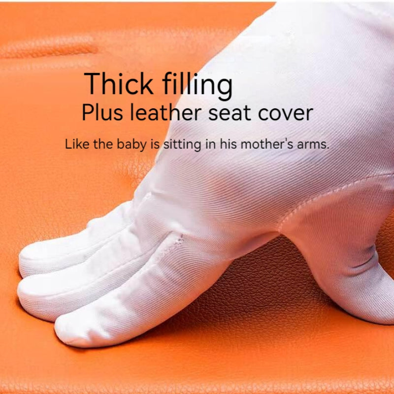 Multifunctional Adjustable Baby High Chair With Dining Table & Wheels -Orange