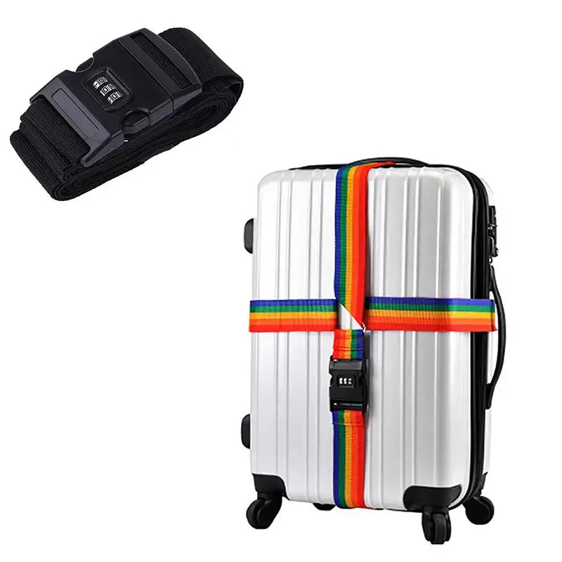 Adjustable Locking Luggage Strap with Buckle (different colours available)