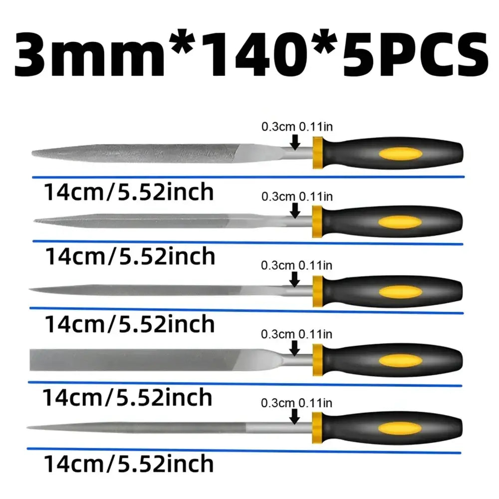 Alloy Steel Precision File Set (5pcs) (2 sizes available)
