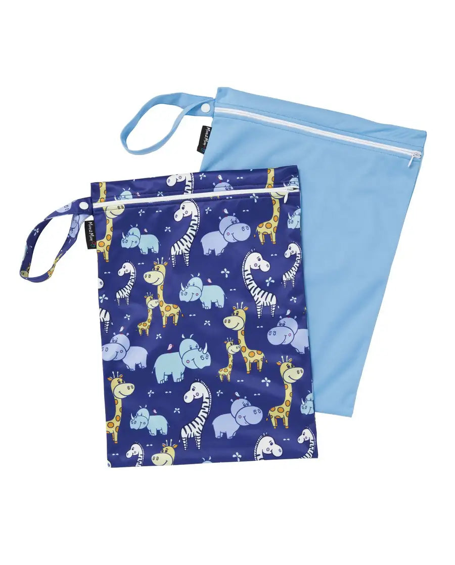 Mum2Mum Wet Bags Twin Pack - ANIMALS / SKY - Babyonline