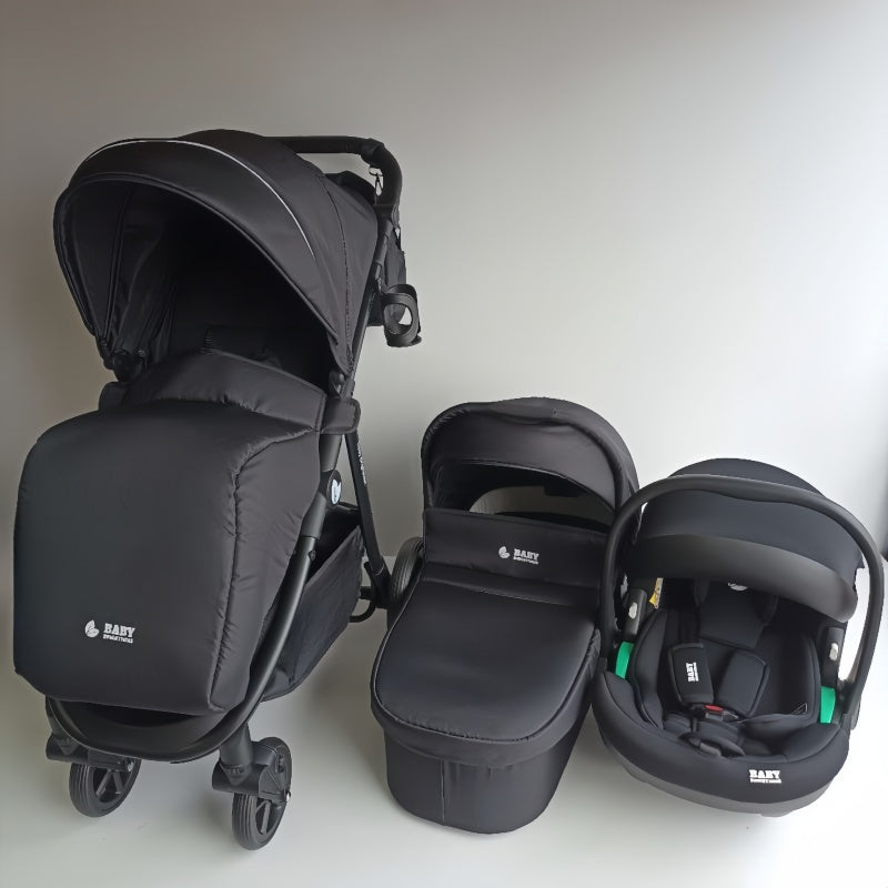 Baby Brightness Poplar baby stroller with carrycot and capsule Black
