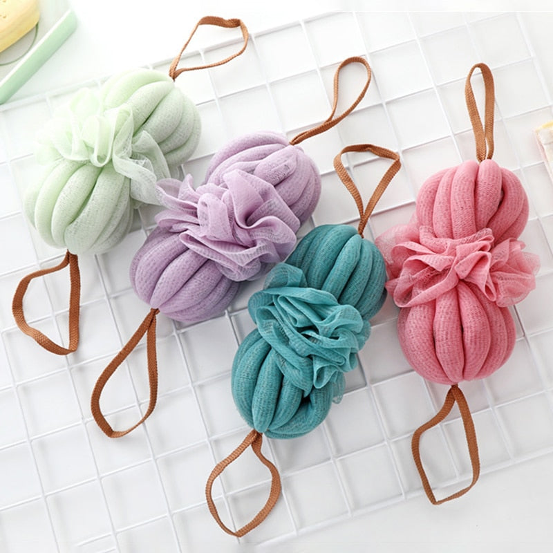 Large Japanese Bath Towel and Exfoliating Bath Ball