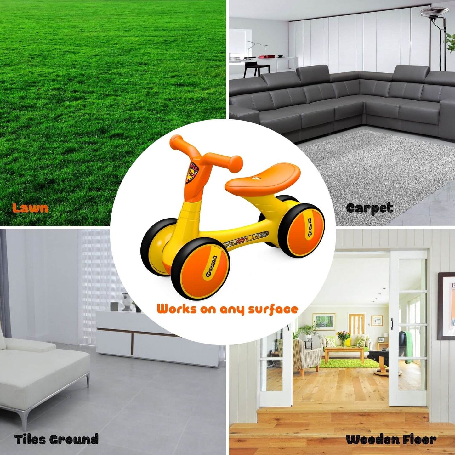 Baby Balance Bike 1006YO Yellow