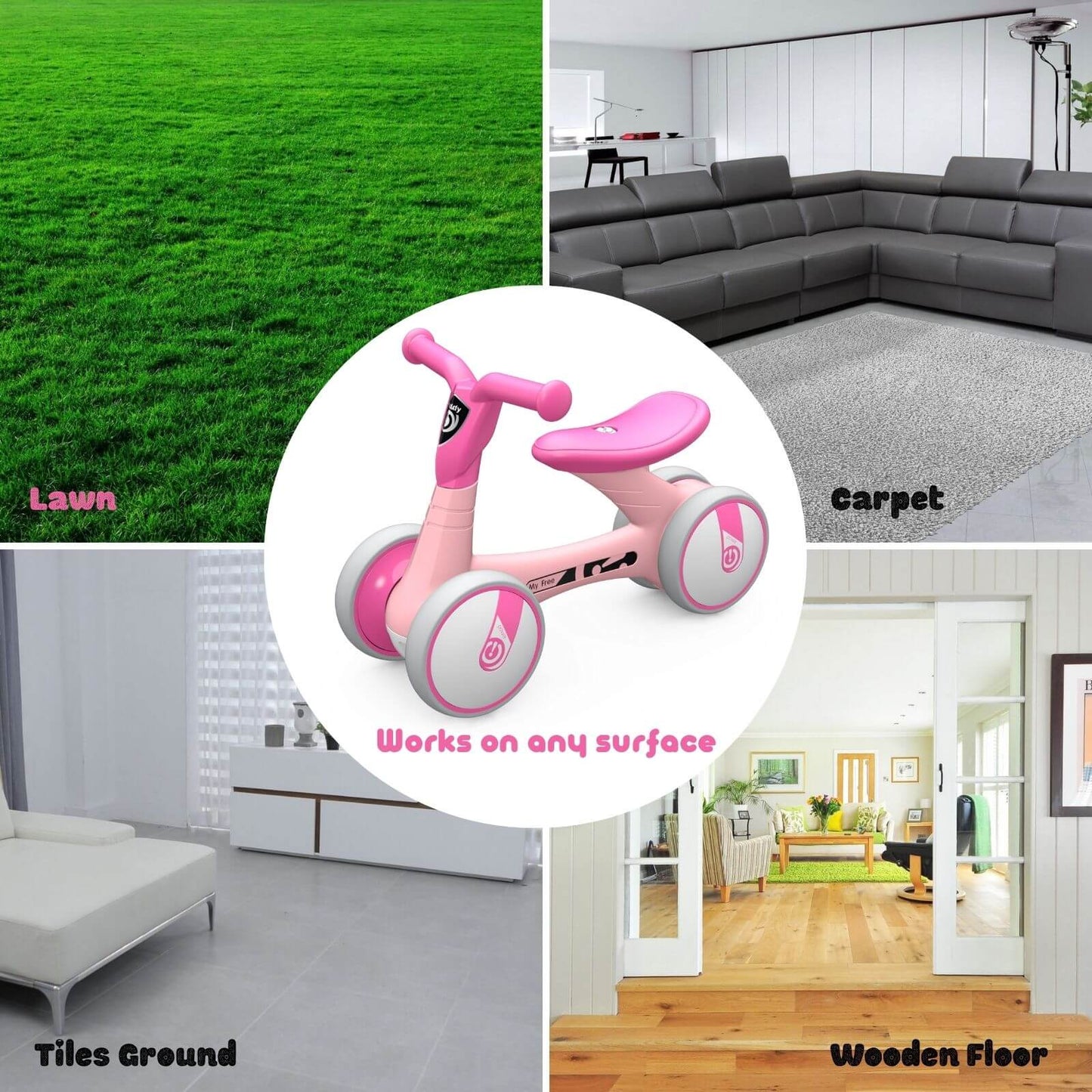 Baby Balance Bike 1006 Pink