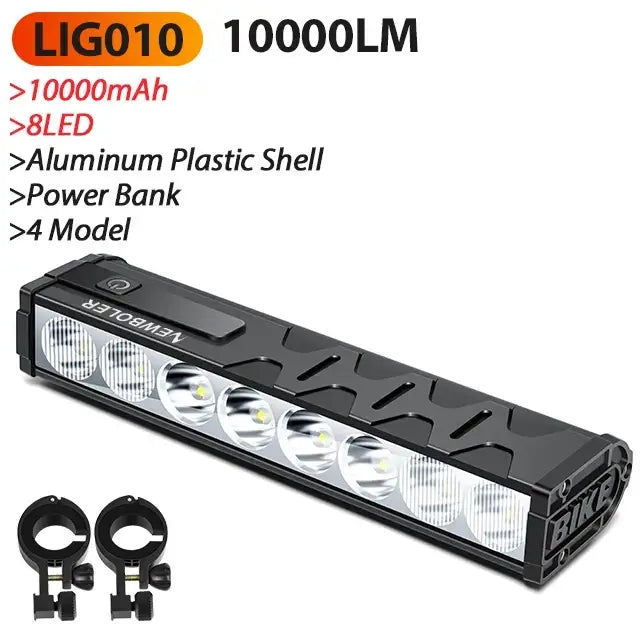 10000-Lumen Bicycle Front Light (Rechargeable)