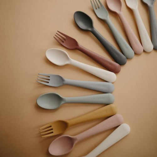 Mushie - Fork and Spoon Set