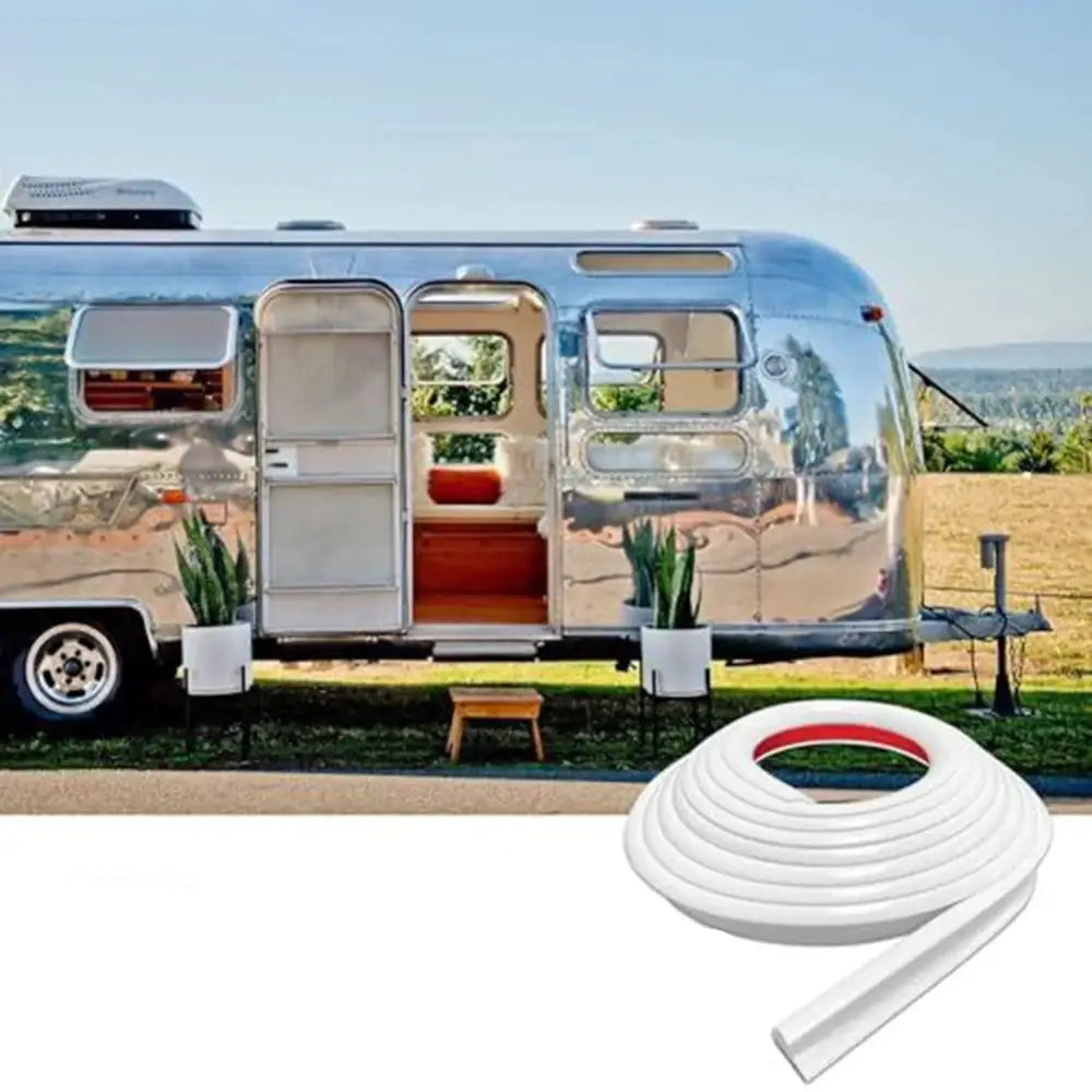 Camper Van Gutter Rain Guard – J Shape Drip Stop PVC Rain Gutter (5m)