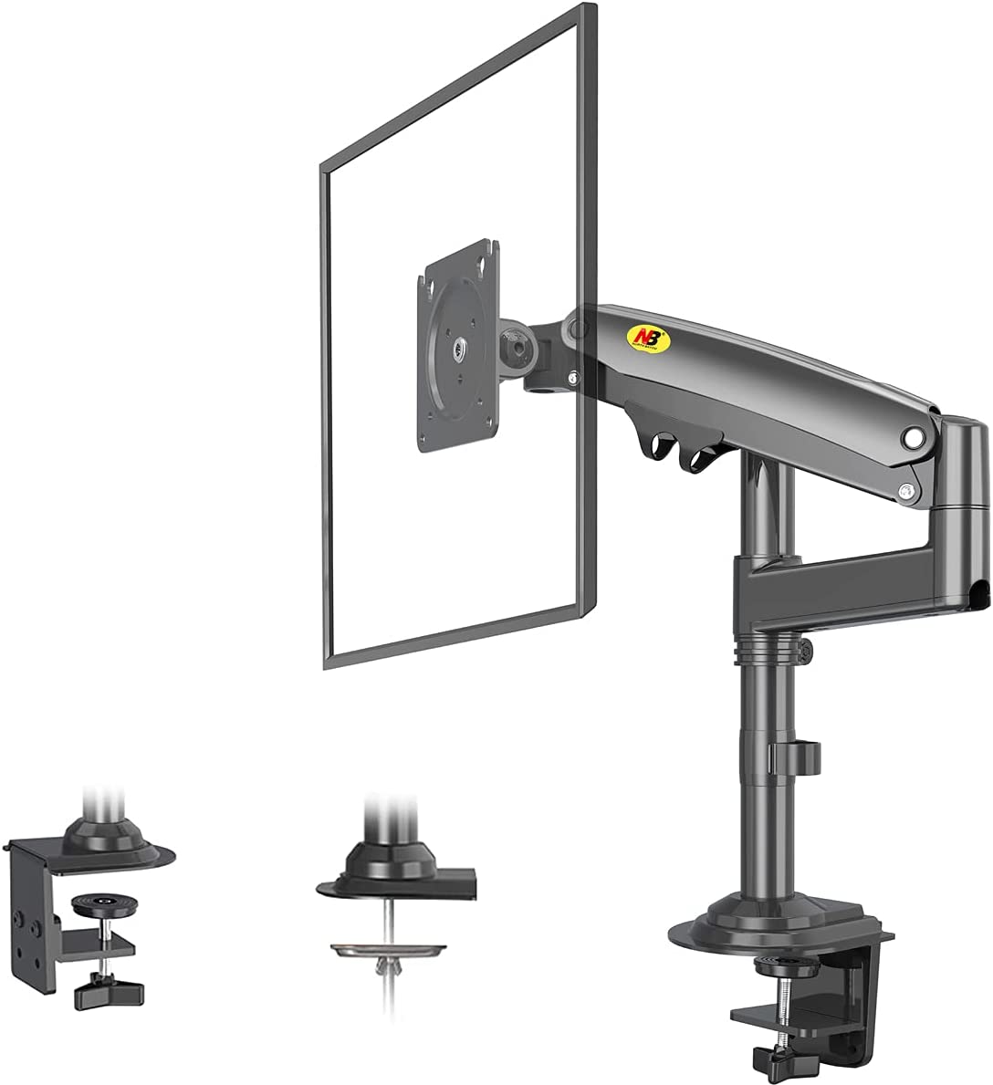 22''- 35'' Monitor Desk Mount Stand Full Motion Swivel Monitor Arm Gas Spring