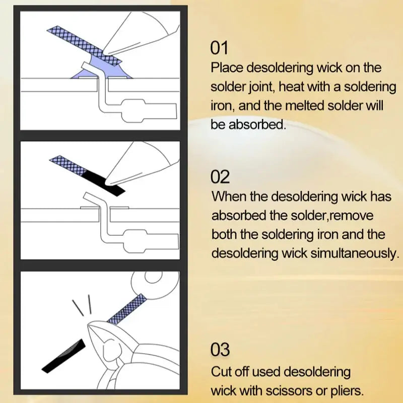 Copper Desoldering Wick Solder Braid (available in different length)