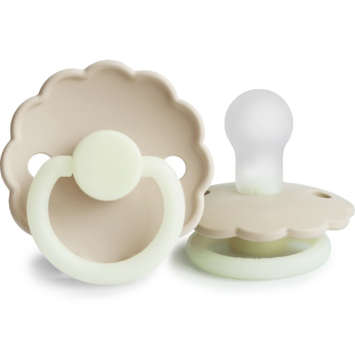 Frigg - Silicone Daisy Pacifier Twin Pack | Glow in The Dark