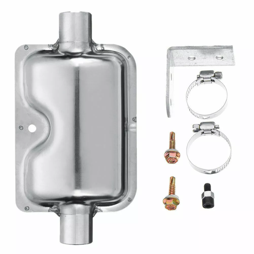 24mm Exhaust Pipe Silencer Muffler Kit For Car Air Diesel Parking Heater Silver