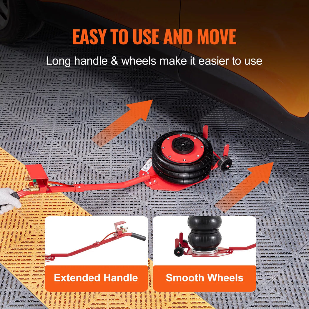 6600 LBS Triple Bag Air Lift Jack Pneumatic Vehicle Car Lifting Compressed Tool