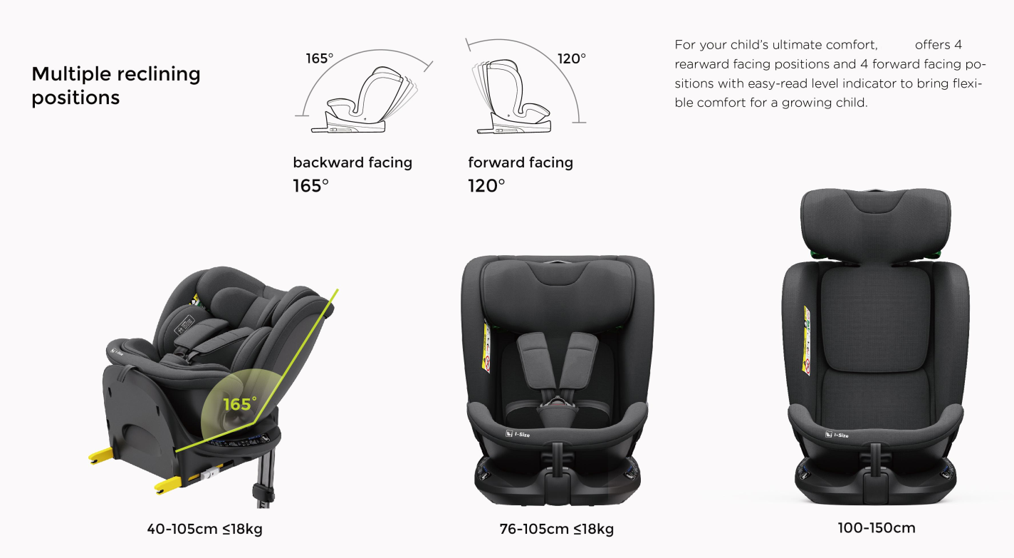 360° Rotating Baby Car Seat – Baby Brightness ProtecMax Pro Grey