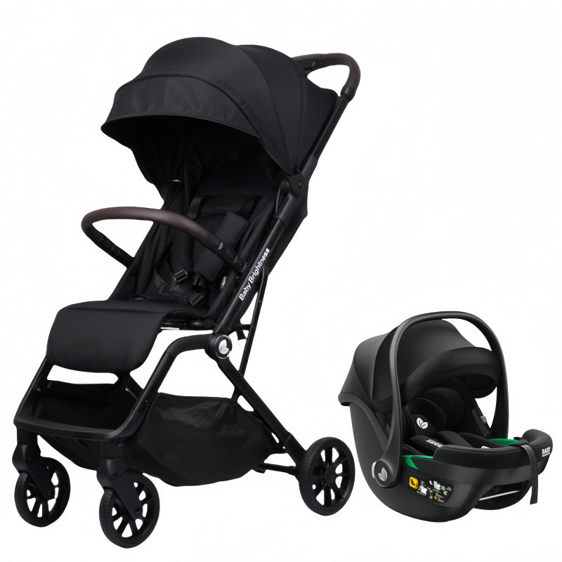 Baby Brightness SwiftGo lightweight compact stroller with i-Size infant capsule Black