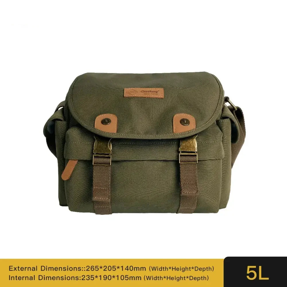 Vintage Camera Sling Bag with Tripod Strap & Luggage Sleeve for DSLR/Mirrorless Cameras