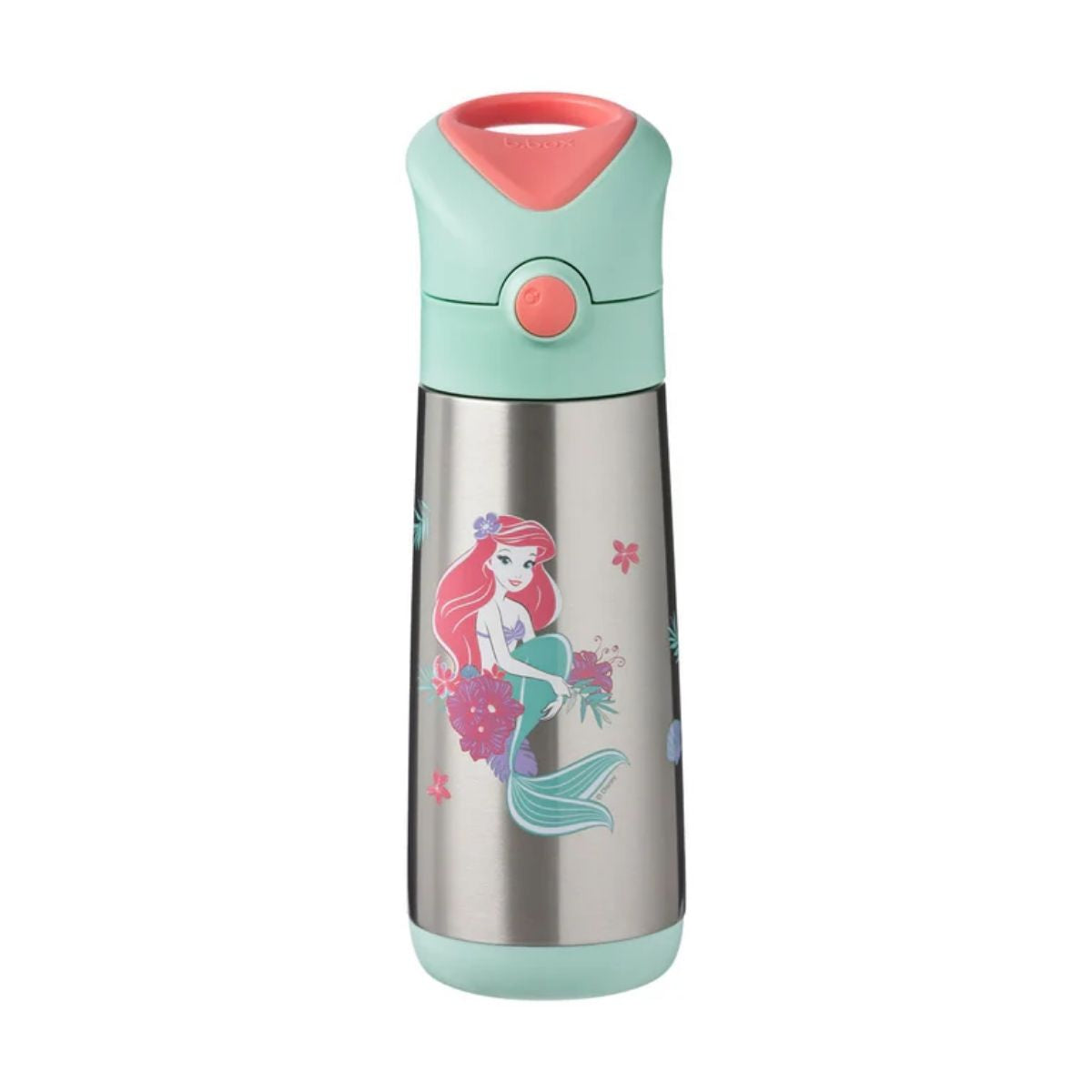 An Insulated drinkbottle by B.Box with the Little Mermaid on it.