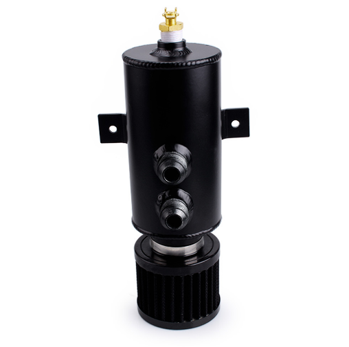 750ml Oil Catch Can Tank Kit Polish Baffled Reservoir with Breather Filter