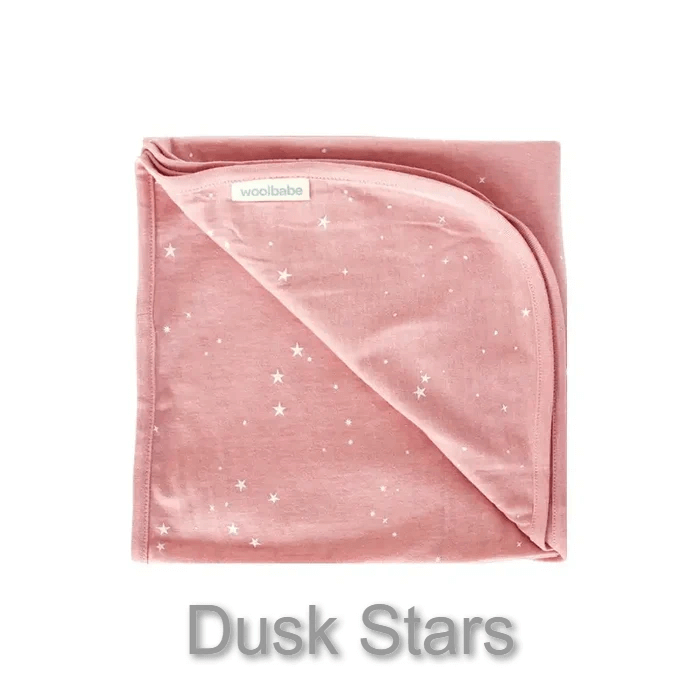 *BUY 1 GET 1 FREE* Woolbabe Merino/Organic Cotton swaddle/blanket STARS