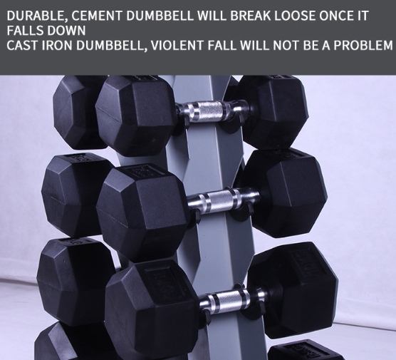 1 Pair 10KG Hex Dumbbells Dumbell Weights