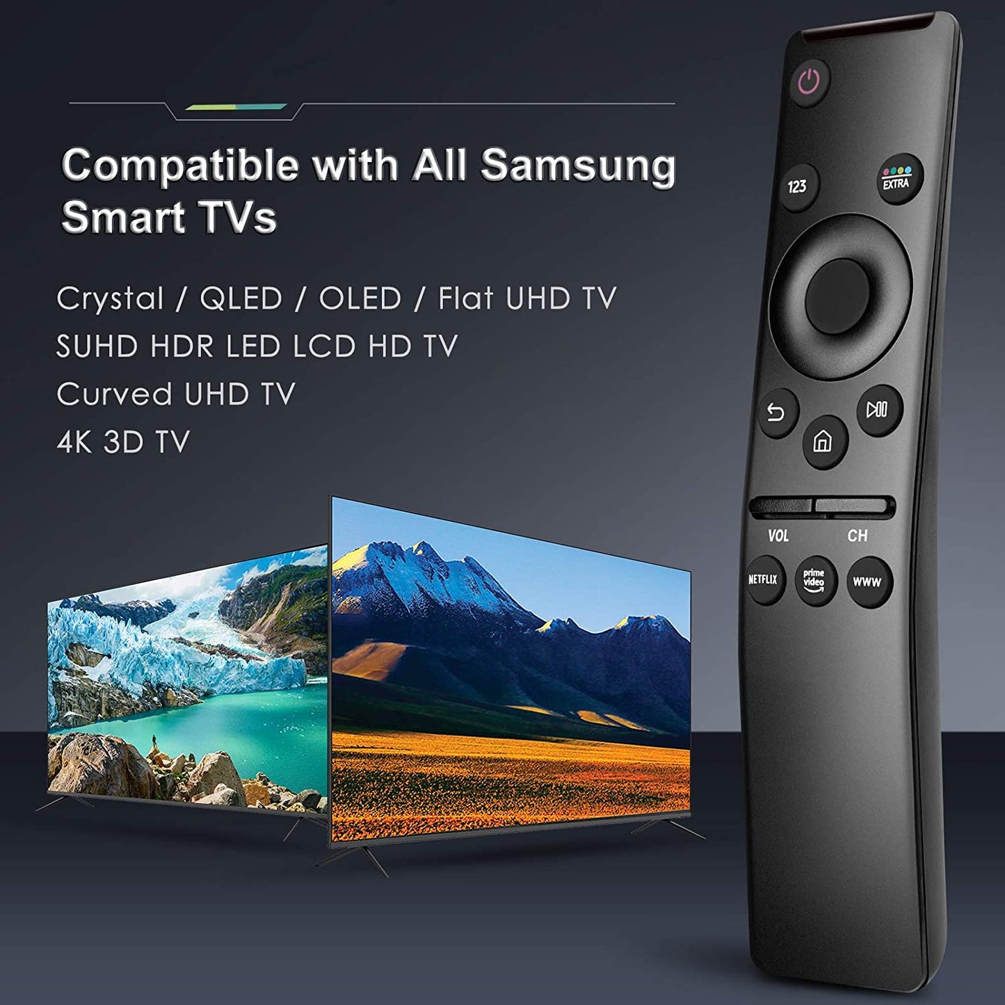 Universal Remote Control for All Samsung TV LED QLED UHD SUHD HDR LCD HDTV 4K - salelink.co.nz