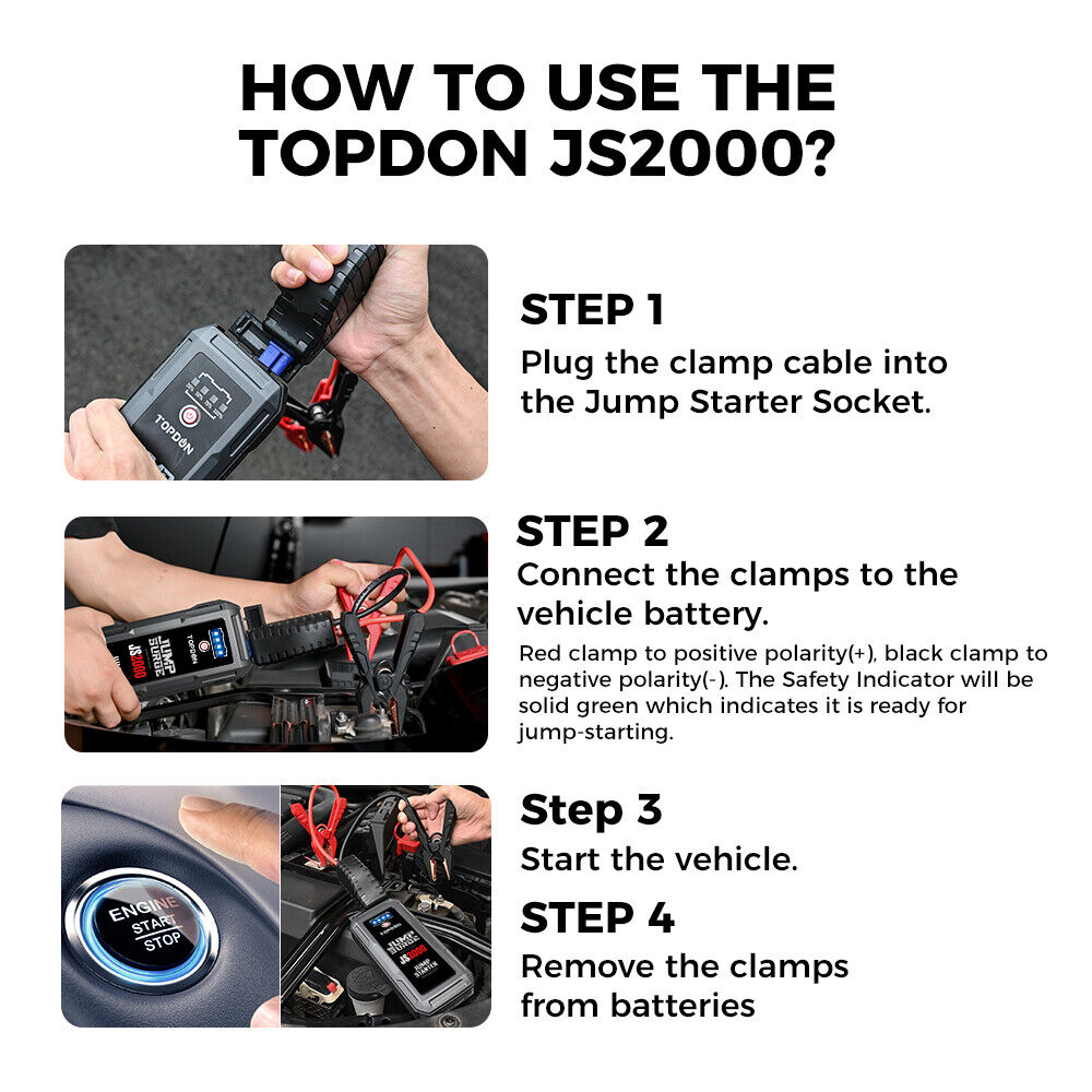 20000mAh Jump Starter 2000A