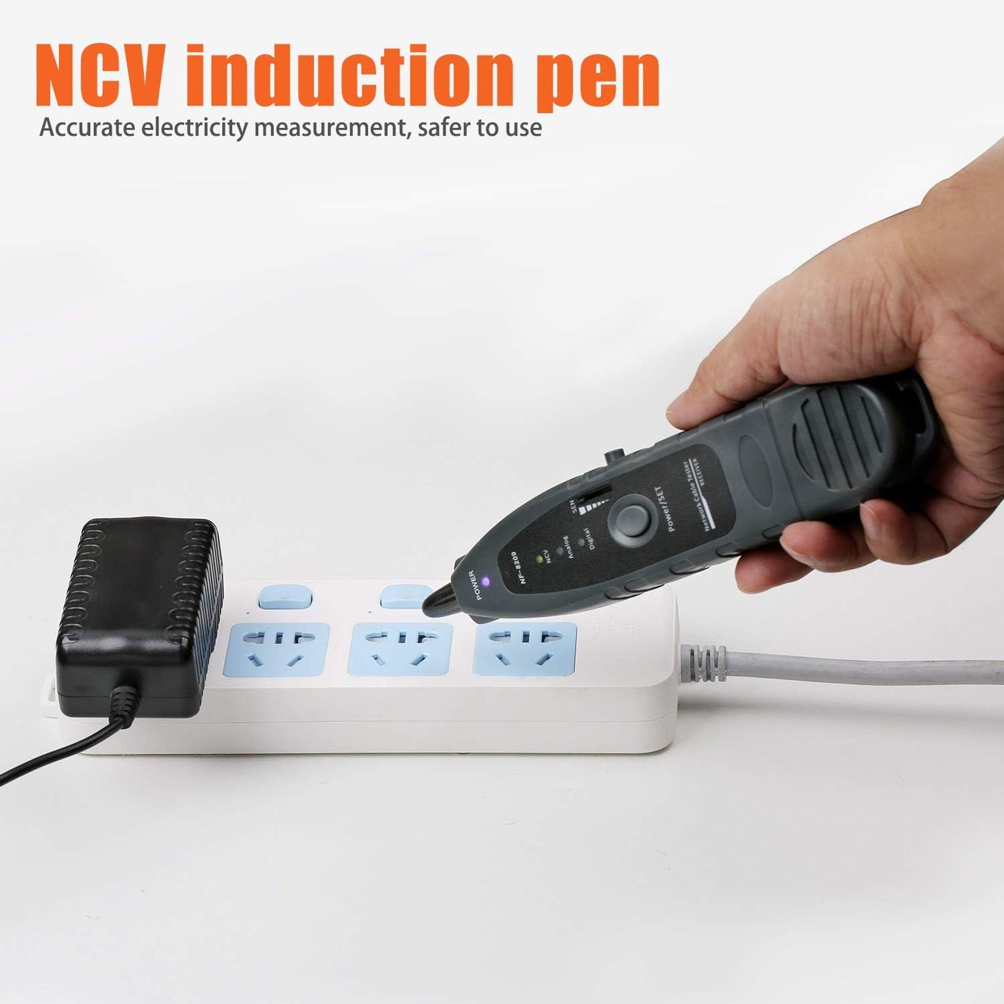 4 in 1 Network Cable Tracker PoE Tester with NCV & Lamp for CAT5e/CAT6/CAT6a