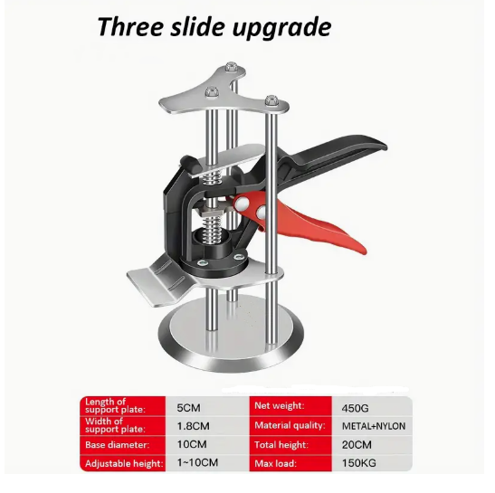 Tile Lifter - Durable Tripod Column Height Adjuster with Enhanced Steel Base